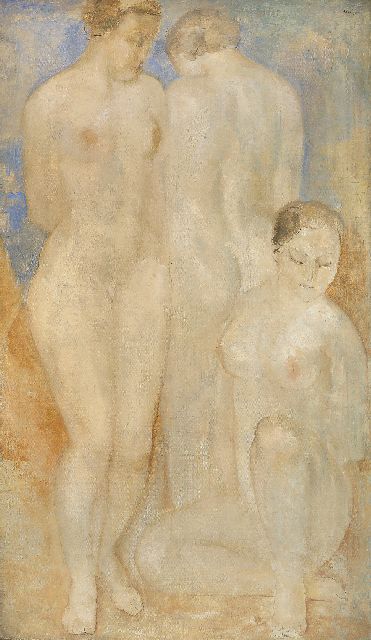 Kelder A.B.  | Three women, oil on canvas 157.5 x 92.6 cm, signed u.r.