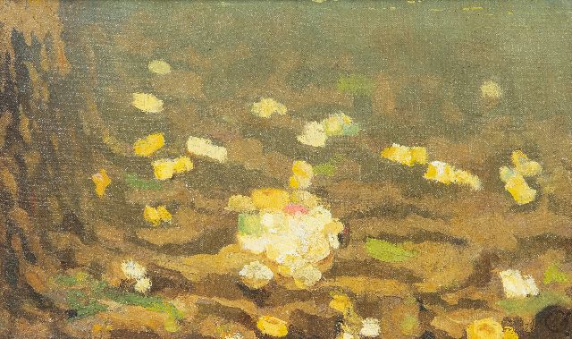Gerrit Willem Dijsselhof | Sea anemones, oil on canvas, 15.4 x 24.0 cm, signed l.r. with monogram