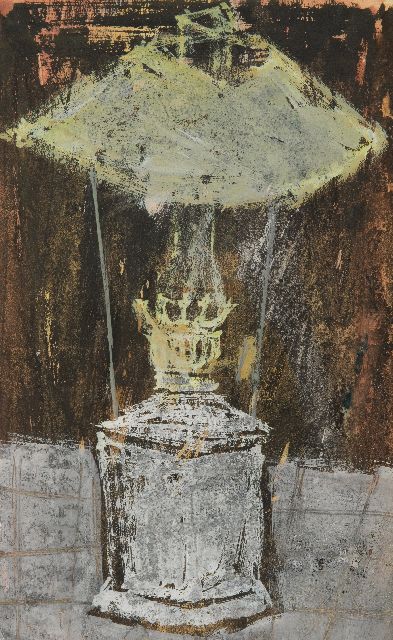 Heel J.J. van | Oil lamp, gouache on paper 30.5 x 19.0 cm, signed l.c.