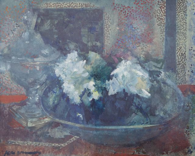 Verwey K.  | A still life with flowers, watercolour on paper 45.4 x 56.8 cm, signed l.l. and painted circa 1970