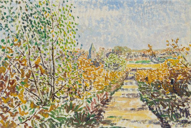 Pijpers E.E.  | Country road in the summer, oil on canvas 32.7 x 48.8 cm, signed l.r.